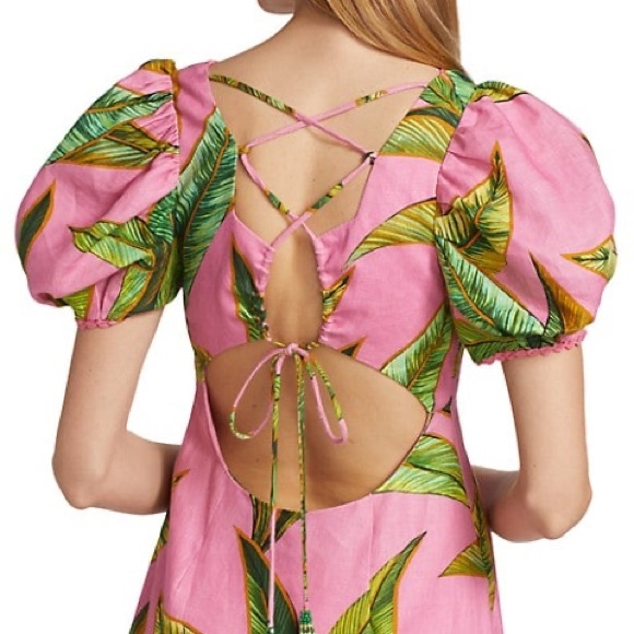 Farm Rio Foliage-Print Cross-Back Midi Dress - Picture 7 of 9